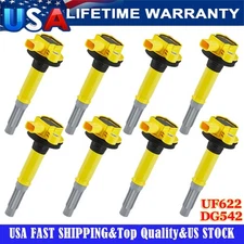 8PACK High Performance Ignition Coils For Ford F-150 Mustang 5.0L V8 UF622 DG542