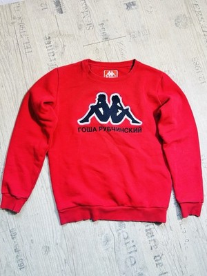 Kappa x Gosha Rubchinskiy Pullover Rundhals Langarm Rot ohne Muster Gr. L