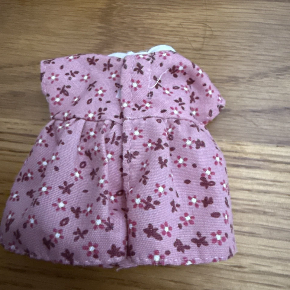 Sylvanian Families Mother's Adult's Dress Original Clothes Mauve Pink Flowers - Image 3 of 3