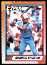 Marquis Grissom 1990 Topps #714 Expos MLB READ FREE SHIPPING AutographDen