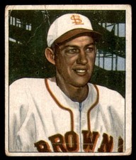 1950 Bowman #142 SHERM LOLLAR  RC  St. Louis Browns  VG (Wrinkles)