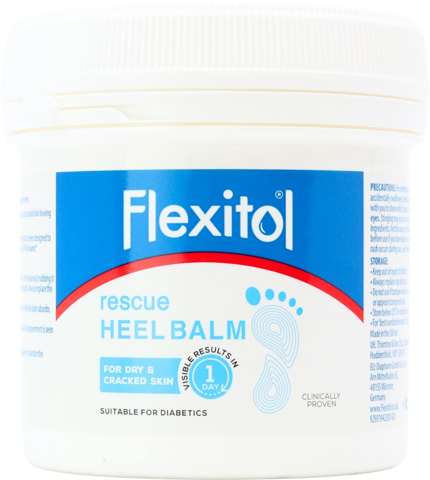 Flexitol Cracked Heel Balm 485g Tub - Dry & Rough Skin Moisturising Foot Cream - Image 7