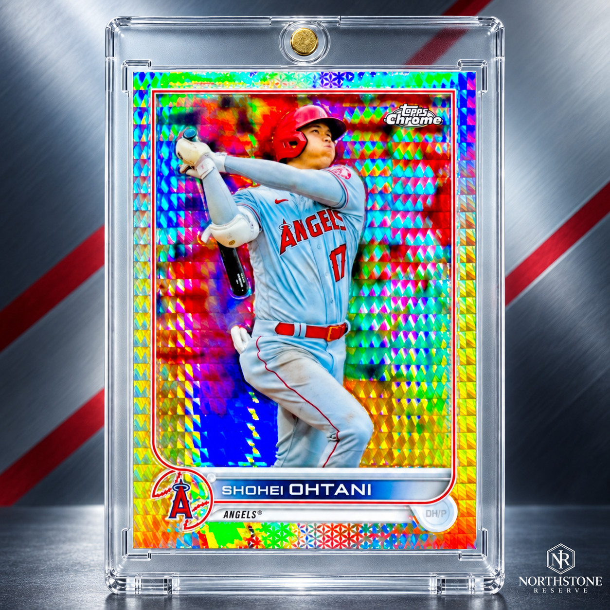 Shohei Ohtani Topps Chrome RARE PRISM REFRACTOR SSP Dodgers MINT INVESTMENT CARD