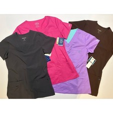 Jockey MS2 Women's V Neck Scrub Tops Espresso, Granite, Purple, Pink XS NWT