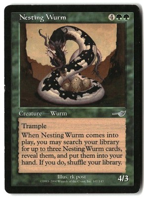 MTG Nesting Wurm [NMS - 107] LP 2-45
