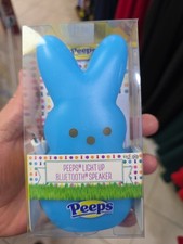Peeps Blue Light Up Bluetooth Speaker Micro USB Rechargeable Night Light Button