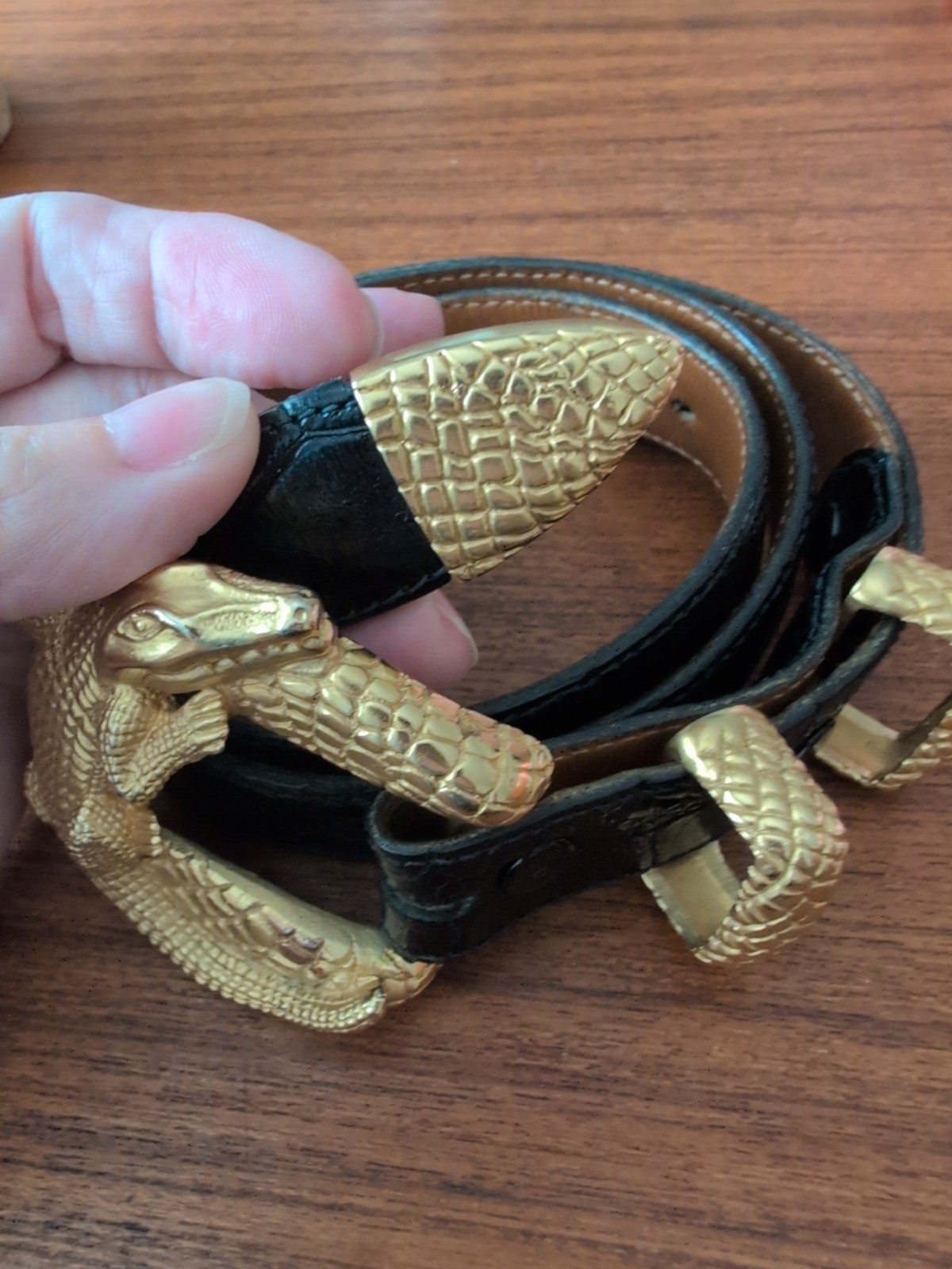 J Deegan Designs Aligator Belt Buckle 2” Unique Handcrafted image 6