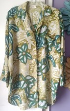 VTG 90s Victorias Secret Night Shirt Sz L Gold Label Sleepwear Floral Green