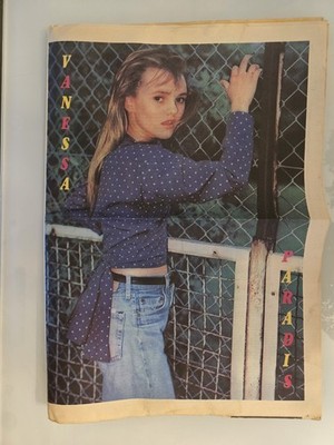 Vanessa Paradis  - Very rare poster from Romania from 1991 ( Full magazine )