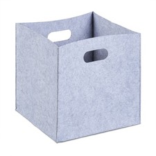 Panier carré pour bûches de bois corbeille en feutre 23 litres 270 g léger