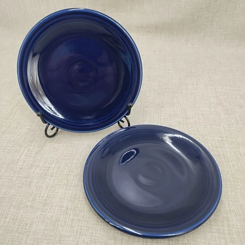2 New Fiesta Cobalt 6 1/8” Bread & Butter Plates Fiestaware Blue Appetizer Small