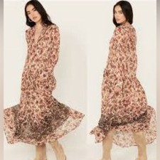 Free People See It Through Dress in Tea Combo Size XS NWT