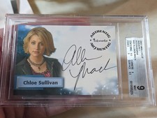 2002 Smallville Season 1 Autograph Allison Mack as Chloe Sullivan Auto BGS 9