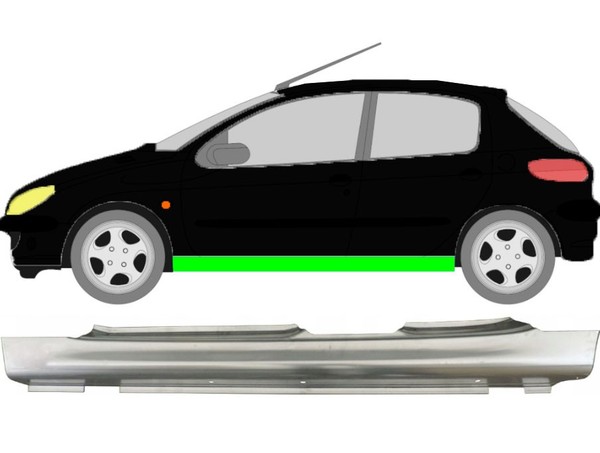 Vollschweller FüR Peugeot 206 1998 – 2012 5 TüRer Links-image