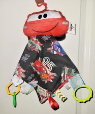 DISNEY CARS-LIGHTNING MCQUEEN -BABY SECURITY LOVEY-QUILT BLANKET-HOME SEWN BE