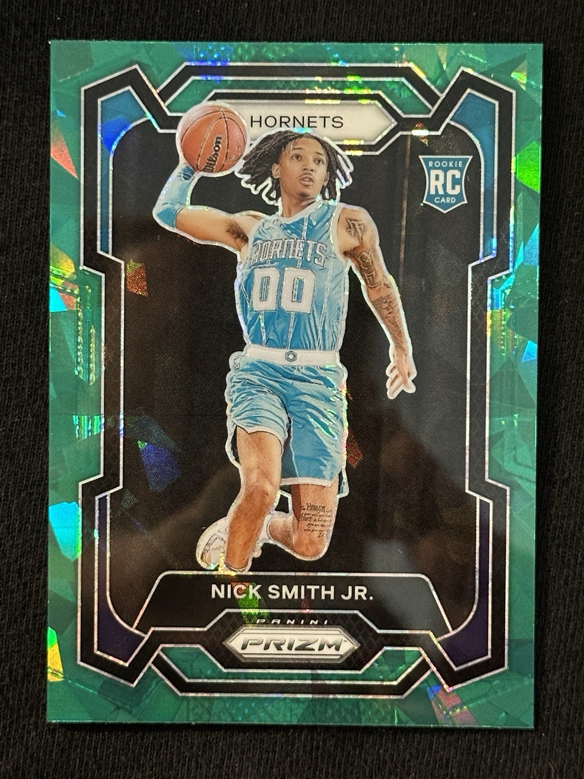 2023-24 Panini Prizm Nick Smith Jr. RC #135 Green Ice Prizm Hornets