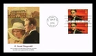 DR JIM STAMPS US COVER F SCOTT FITZGERALD LITERARY ARTS FDC PAIR FLEETWOOD