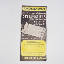A.J. Ganz Company Speed Ez Els Camera Darkroom Enlarging Easels Brochures