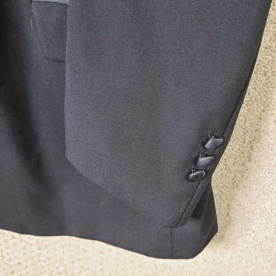 Vintage Chaps Ralph Lauren Tuxedo Jacket Mens 50R Black Blazer Single Button USA - Image 3 of 4