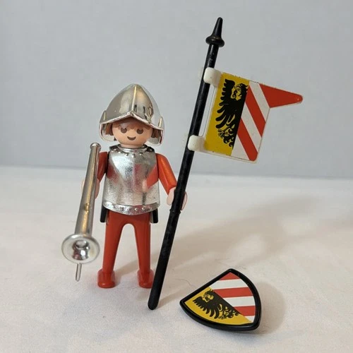 Vintage Playmobil Set #3380 Nuremberg Soldier Knight  - Incomplete - 1977 Geobra