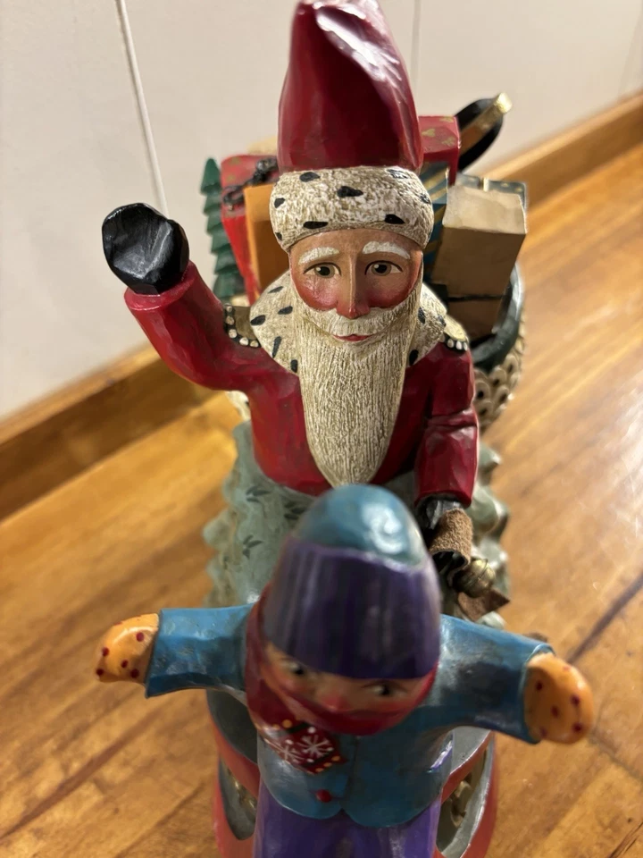 LEO SMITH FOLK ART SLEIGH SANTA 8x9 ED 1100 /1500 Midwest Of Cannon Falls - Image 4 of 4