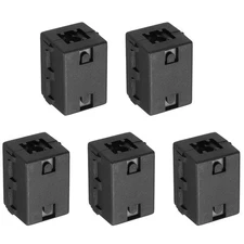 5 Pcs Ferrite Filter Ring Core Cable Clip ID 8mm Square Style, Black