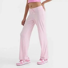 Juicy Couture Og Big Bling Velour Track Pants, Women, S, Cherry Blossom NWT