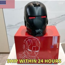 US 2026 Iron Man Black MK5 Helmet Electronic Wearable Voice-control Mask Jarvis