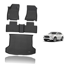 Floor Mats Cargo Liner Custom for 2019 41 For 2019-2025 QX50 Full Set Black