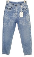 Liu Jo Women's Jeans W27 Blue Slim Fit Patterned High Waist Zipper