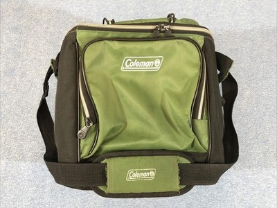 Coleman Soft Cooler Lunch Bag Green Insulated Holds 9 Cans Shoulder Strap Camp