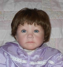 Playhouse UNISEX BABY BOY Doll Wig SZ 14/15 LT BROWN Short Str. Hair/Bangs WT-B