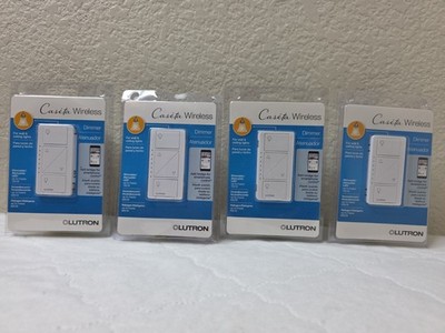 Lot Of 4 Lutron Caséta Wireless Dimmer PD-6WCL 120V 50/60Hz White !! 