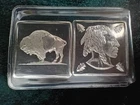 LOT OF 2 - 1/4 oz  MADISON MINT .999 FINE SILVER  BARS