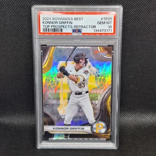 2024 Bowman's Best Konnor Griffin Refractor PSA 10 Top Prospects Pirates #TP25