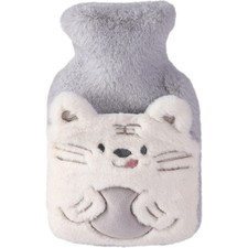 Refillable Hand Warmers Hot Water Bag for Winter Cute Cartoon Pouch Detachable