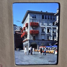 Vintage Switzerland Photo 70s City Plaza  Schweizerische Kreditanstalt 35mm
