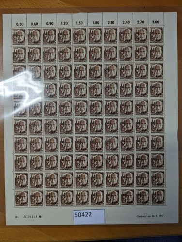Frz.zone-rhl Original Sheet 2 Flawless MNH Unstamped (50422
