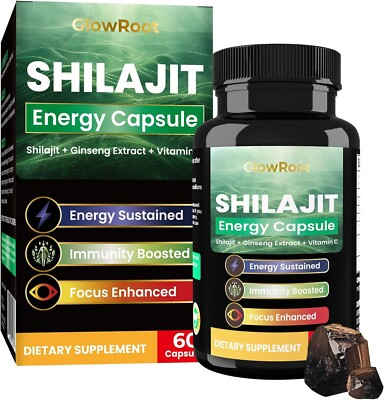Natural Fulvic Acid & 85+ Minerals, Energy Boost, Immue Health,60 Capsules