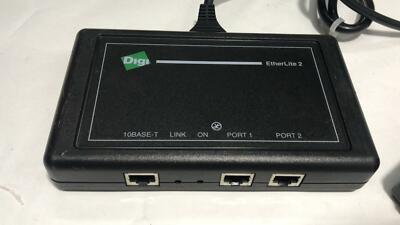 ✓ DIGI Etherlite 2 Model: E165880 PN: 50000989-01P w/ Power