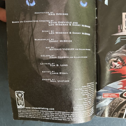Underworld Evolution DVD Edition Mini Comic IDW 2006 - Picture 4 of 7