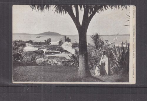 NEW ZEALAND, LAKE ROTORUA FROM OHINEMUTU, MAORI, c1910 ppc., unused. - Picture 1 of 1