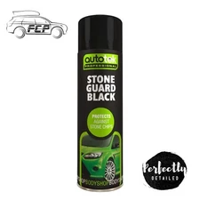 Autotek Black Stone Guard Aerosol Spray Paint Protects Against Chips 500ml Car