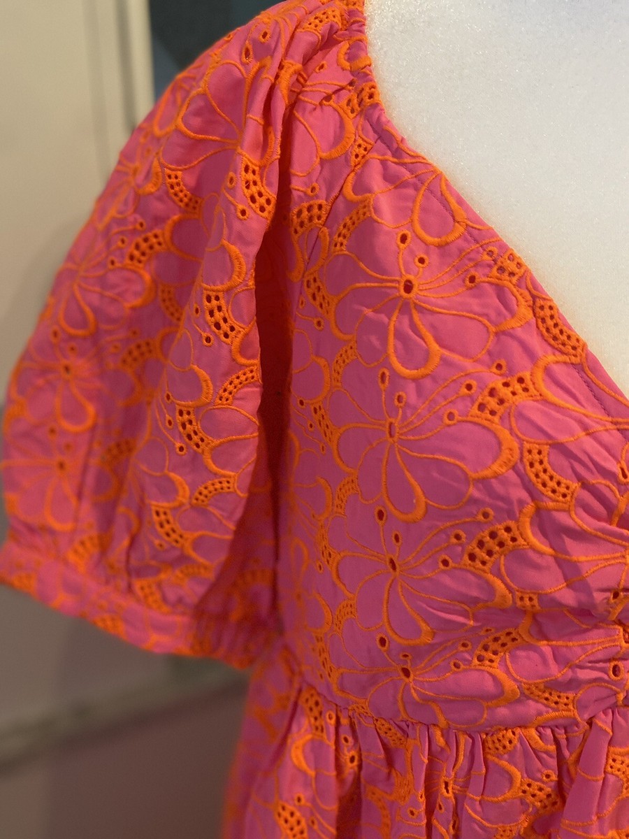 Lilly Pulitzer -Kina Babydoll Eyelet Midi Dress Size 8 NWT Lilly Pulitzer -Kina Babydoll Eyelet Midi Dress Size 8 NWT