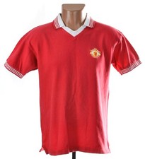 MANCHESTER UNITED 1977/1980 HOME FOOTBALL SHIRT SCORE DRAW REISSUE SIZE M ADULT