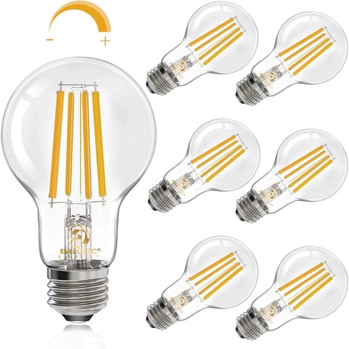 100-Watt Equivalent A19 LED Edison Light Bulb Dimmable 1600lm 2700K (6-Pack)