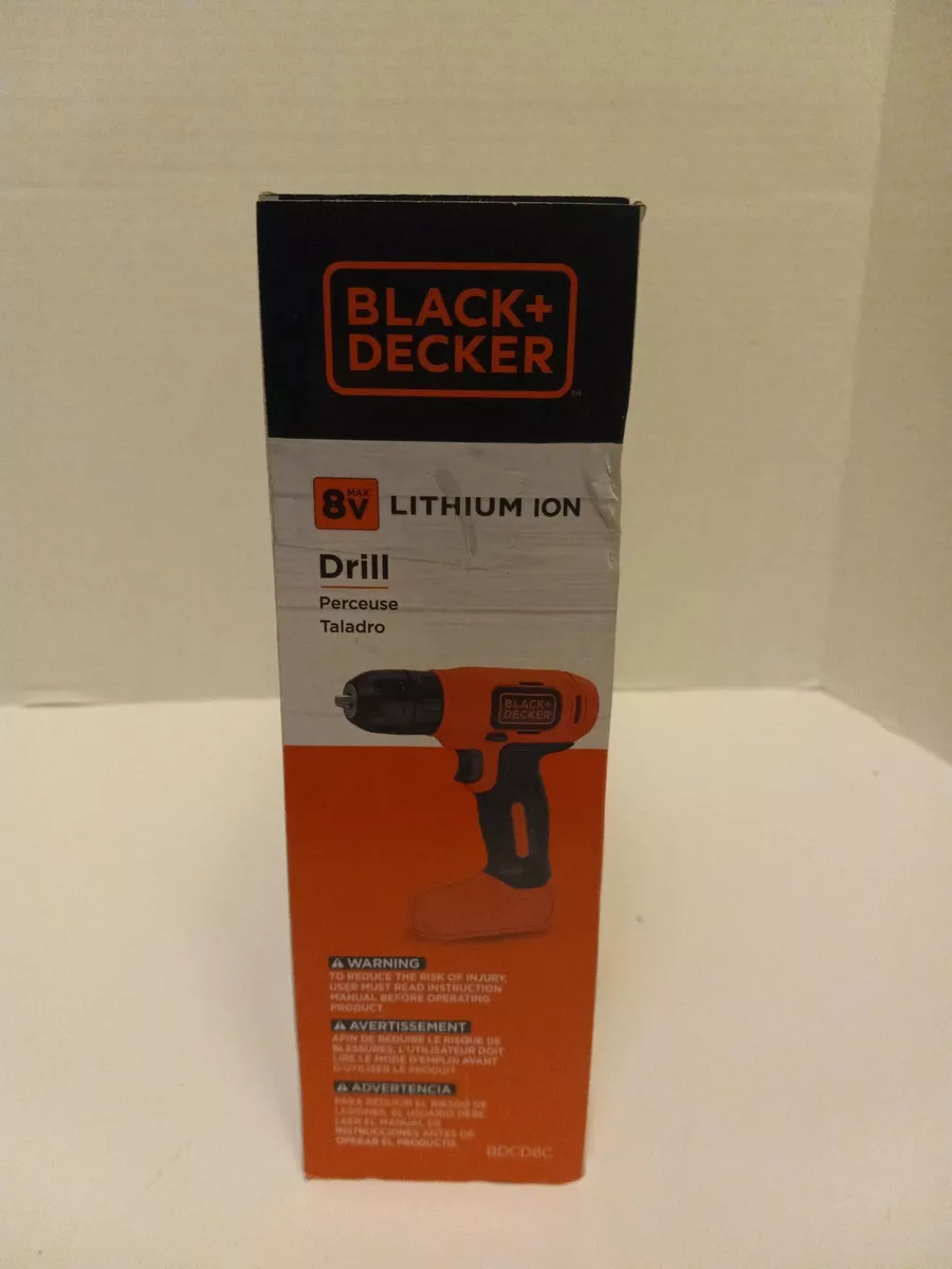 BLACK DECKER 8V MAX Cordless Lithium Drill BDCD8C eBay