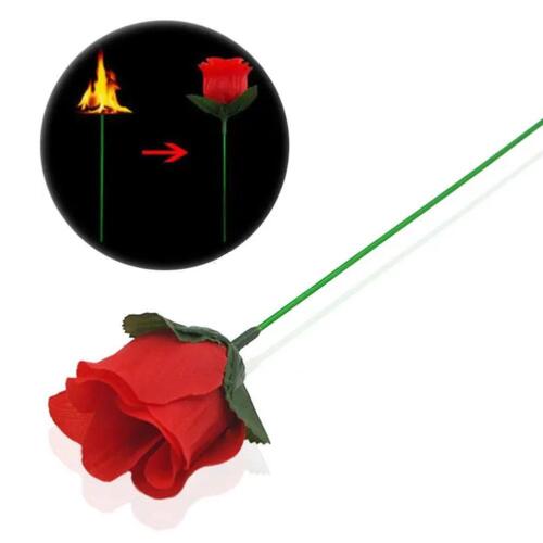 Flame to Rose Appearing Magic Flower Magic Street Magic Tricks Easy Magic U9C0