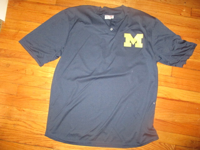 Team Issued MICHIGAN BASKETBALL #19 Moritz Wagner Warm Up Shirt
