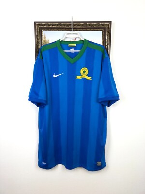 Mamelodi Sundowns Away football shirt 2009 Soccer Nike Jersey Blue Mens Size 2XL